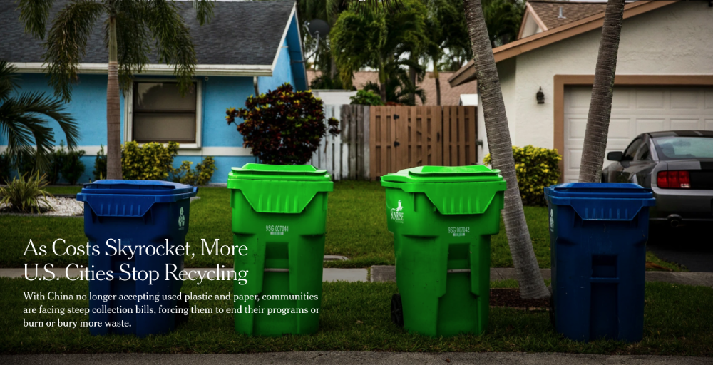 As Costs Skyrocket, More U.S. Cities Stop Recycling
